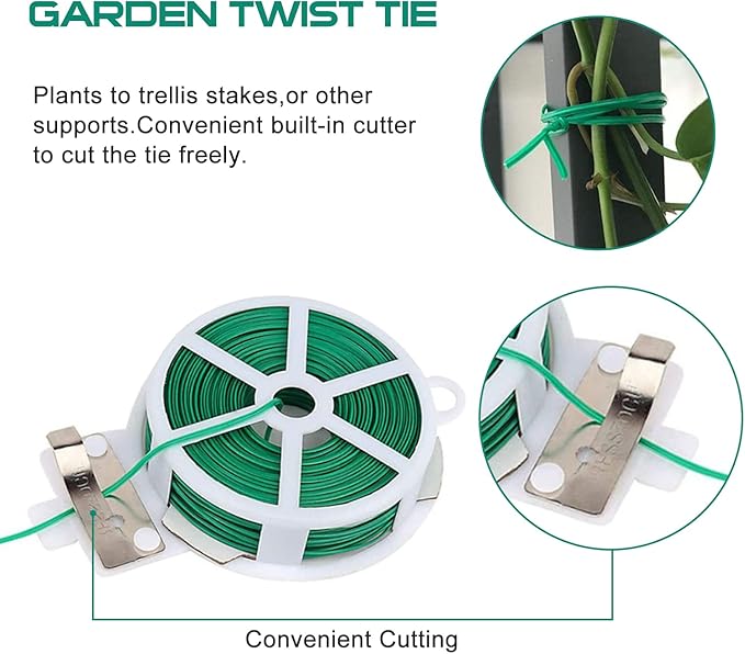Barbella Tomato Cage 4 Pack Plant Support Cage Square Folding Tomato Cages Garden Plant Support Stake Tower with Clips and Ties Garden Trellis Plant Cage for Vertical Climbing Plants (Green)