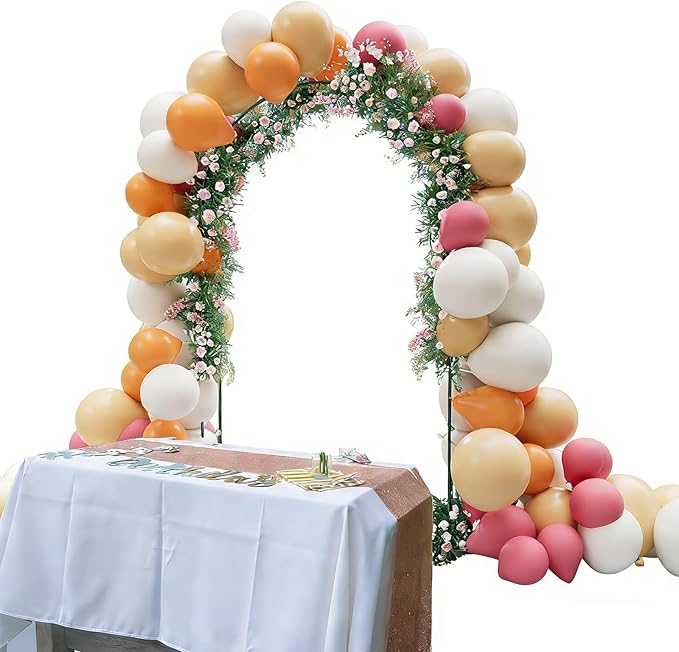 Thickened Tube Garden Arch Trellis with Planter BoxesMetal Arch FramePumpkin Archway Outdoor Garden Arbors and Arches for Wedding Party Decoration Christmas Decor Pergola for Garden Backyard(Green)