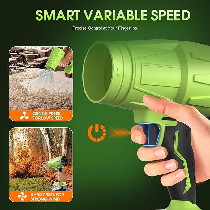 Cordless Leaf Blower Handheld Electric Blower with Brushless Motor