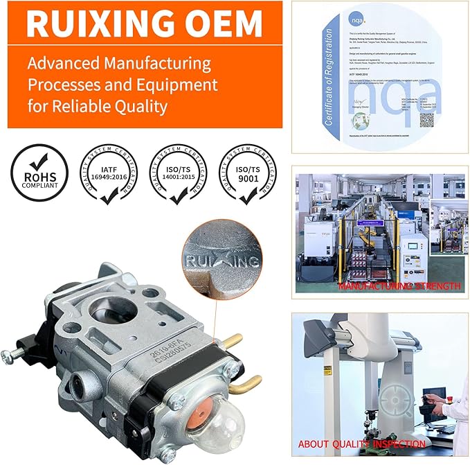 Ruixing OEM 751-20089 Carburetor Kit for Craftsman BP510 CMXGAAMR51BP 41AR51BP793 for Troy-Bilt TB51BP 41AR51BP766 41AR51BP866 MTD 51cc Backpack Leaf Blower