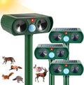 4 Pack Solar Ultrasonic Animal Repellent Outdoor Deer Repellent Devices Waterproof with Motion Sensor CatSquirrelDeerDogRaccoonSkunkRabbitCoyote Deterrent for Yard Garden Deterrent Device