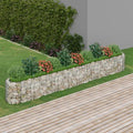 Gabion Raised Bed Galvanized IronRaised Flower BedsGardening PlantersMultifunctional Raised BedPlant Privacy FenceGreenhouse Planterfor GardensPatiosalconiesTerraces157.5x19.7x19.7