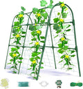 Cucumber Trellis for Raised Bed U-Shape Garden Arch Metal Support for Climbing Plants Metal Arch Plant Support Vegetables Trellis Plant Support for Vine (Green 31.5 * 30 * 47inch(L*W*H))