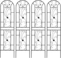 86.7 x 19.7 Metal Garden Trellis 2/4 Pack for Climbing Plants Outdoor Flower Support Plant Support for Vines Roses Garden Screen Practical(4 Pack)