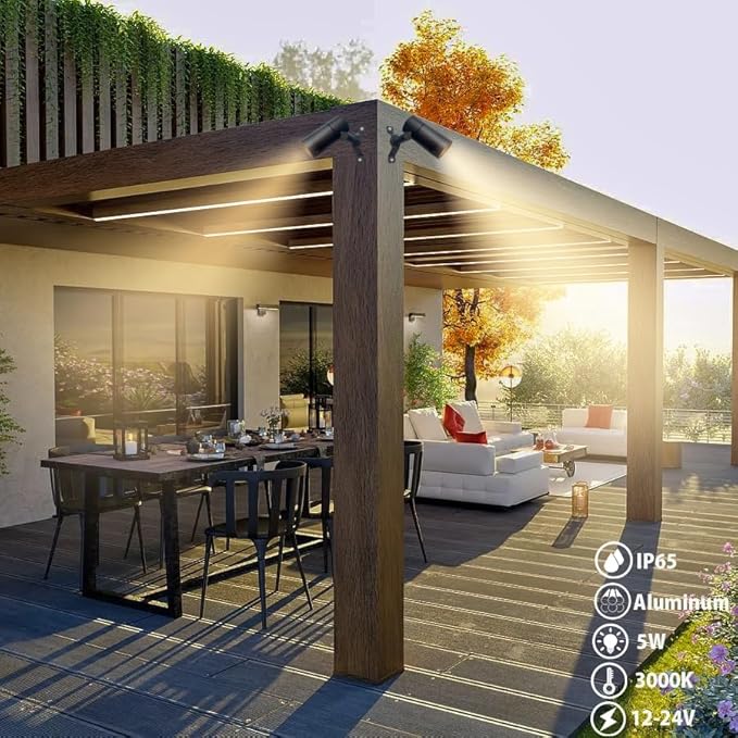 Landscape Lighting Tree Down Lights Outdoor MoonlightReplaceable Low Voltage MR16 LED Aluminum Housing for Directional Wall Patio Mounted Post Fence Lights Bronze Finish