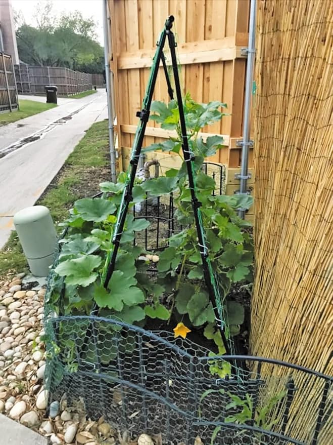 Gardener's Supply Company Titan A-Frame Trellis | Strong and Sturdy Outdoor Garden Trellis Plant Support for Cucumbers Beans Vine Herbs &amp Other Climbing Plants w/Easy to Install Tough Nylon Nett