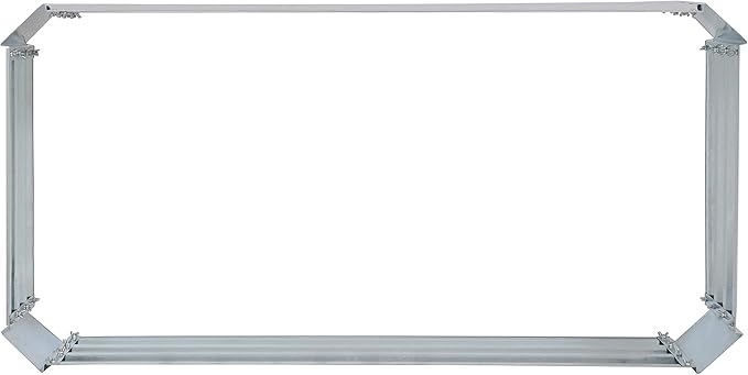 Sunnydaze 48-Inch Galvanized Steel Raised Garden Beds - Rectangle Planter for Vegetables and Flowers - Silver - Set of 2