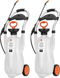 VIVOSUN 3.2 Gallon Lawn and Garden Wheeled Pump Compression Sprayer with Pressure Relief Valve Labor-Saving Wheel Design (Pack of 2)