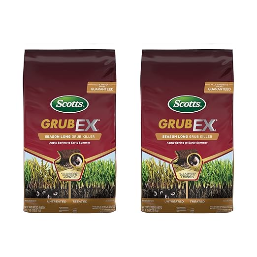 Scotts GrubEx1 Season Long Grub Killer - Kills and Prevents for Up to 4 Months Treats 10000 sq. ft. (2-Pack)