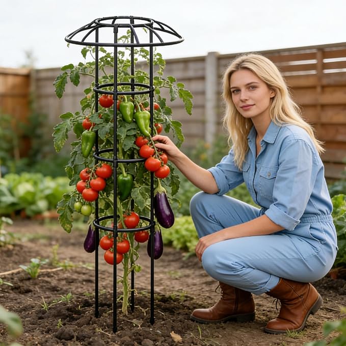 Garden Trellis for Climbing Plants - Stable Decorative Climbing Plants Support | Flower Mushroom Top Trellisfor Vine Rose Clematis Vegetable Dragon Fruit Cucumber Hydrangeas Jasmine