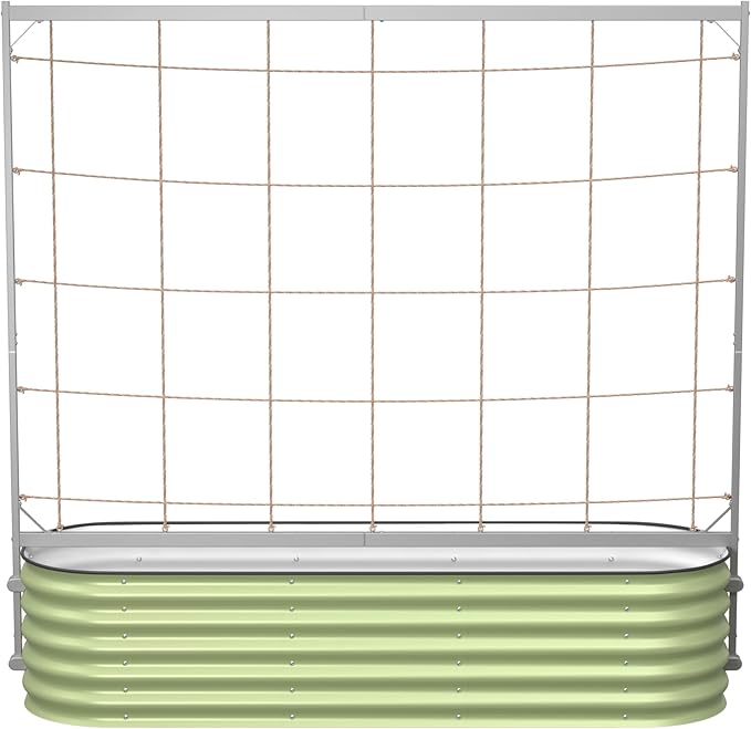 Vego Garden 6.5ft Long Tomato Metal Frame Trellis Garden Trellis for Climbing Plants Like Cucumber Beans Tomatoes &amp Vines (Garden Beds Not Included)