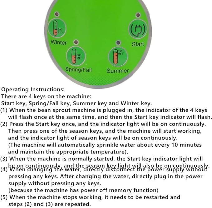 Seed Sprouter 2 Layers Bean Sprouts Machine Automatic Intelligence Electronical Seed Sprout Maker Homemade Food Grade 360 Degree Sprinkler