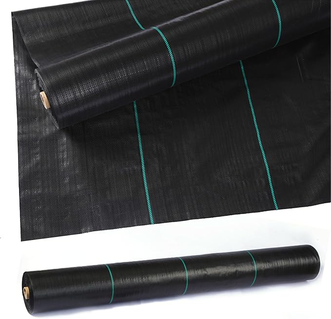 4x200ft Garden Weed Barrier Landscape Fabric 3.5oz Woven Weed Control Fabric Weed Block Gardening Mat Driveway Fabric Landscaping Fabric Ground Cover Black