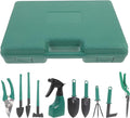 TIDTALEO Garden Tool Set with 10pcs Heavy Duty Shovels and Pruners Portable Gardening Kit with Carry Case for Planting and Landscaping Tasks