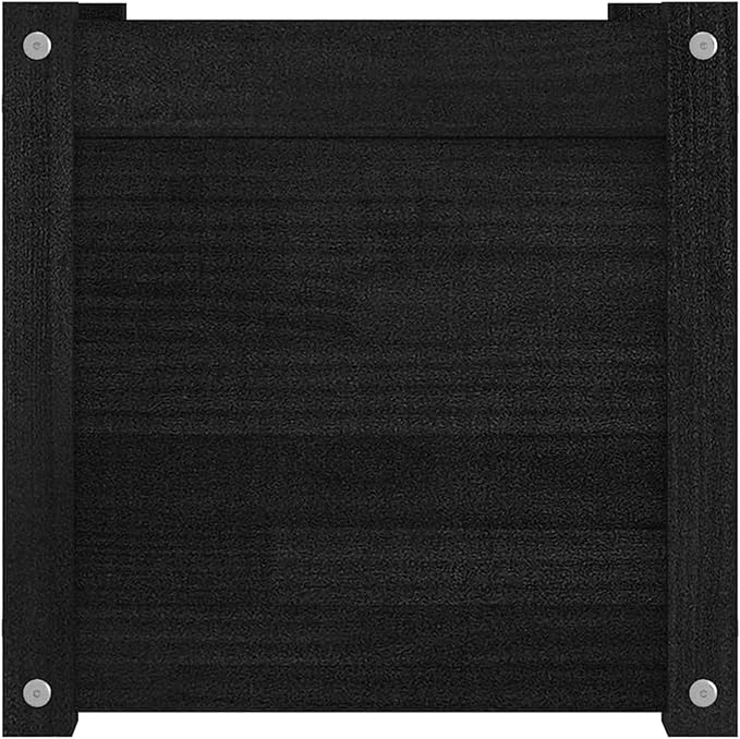Raised Bed Wood Raised Beds for Garden Wooden Raised Bed Planter Raised Bed Wood Black Herb Bed Wood Flower Box Flower Box Flower Pot Garden Planter 40 x 40 x 40 cm Pack of 2