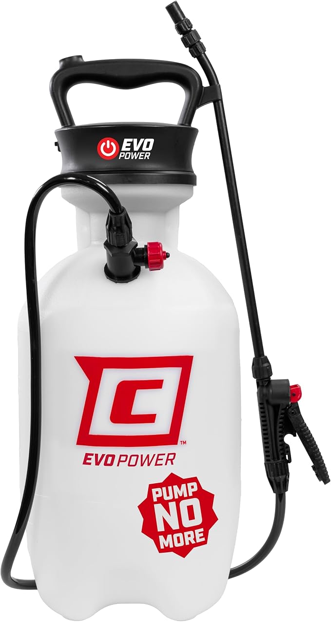 Chapin 28324 Battery Powered Sprayer No More Pumping Pressured Autosprayer 2 Gallon Lawn Garden Anti-Clog Filter Adjustable Spray Nozzle Spraying Plants Watering Weeds Fertilizer and Pests