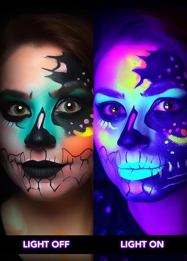 Elenora Halloween Spotlights Outdoor 15W LED Black Light/Blacklight for Glow Party Body Paint Fluorescent Poster 110V Plug-in Spot Light IP65 Waterproof Landscape Lighting for Yard Garden 2 Pack