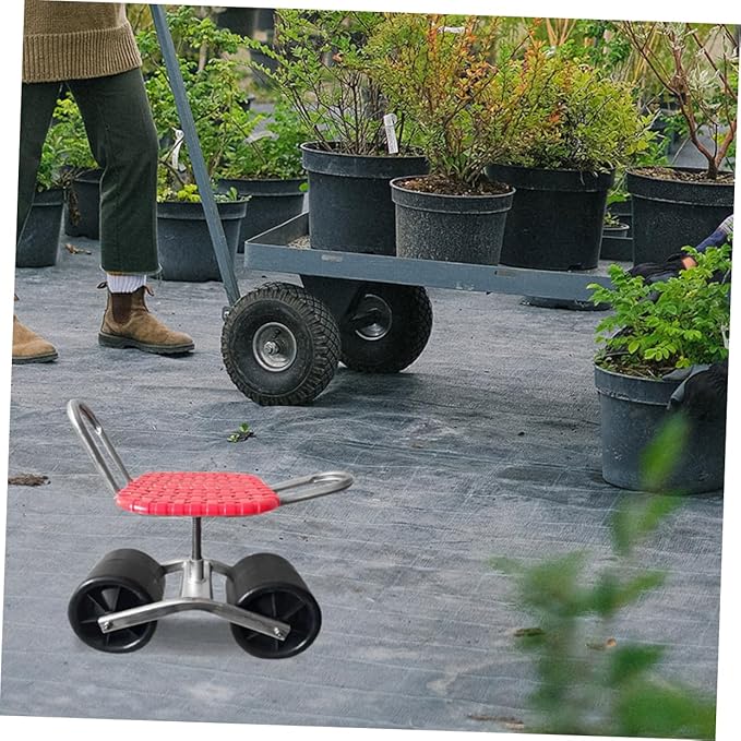 BESPORTBLE 2pcs Gardening Stool Wheel Mobile Rolling Seat for Easy Planting and Maintenance Convenient Wheels for Outdoor Tasks Space-Saving and Design