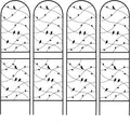 4 Pack Metal Garden Trellis 71 x 19.7 Garden Arch Trellis with RustproofOutdoor Plants Support for Climbing PlantFlowersVegetablesCucumber (4)