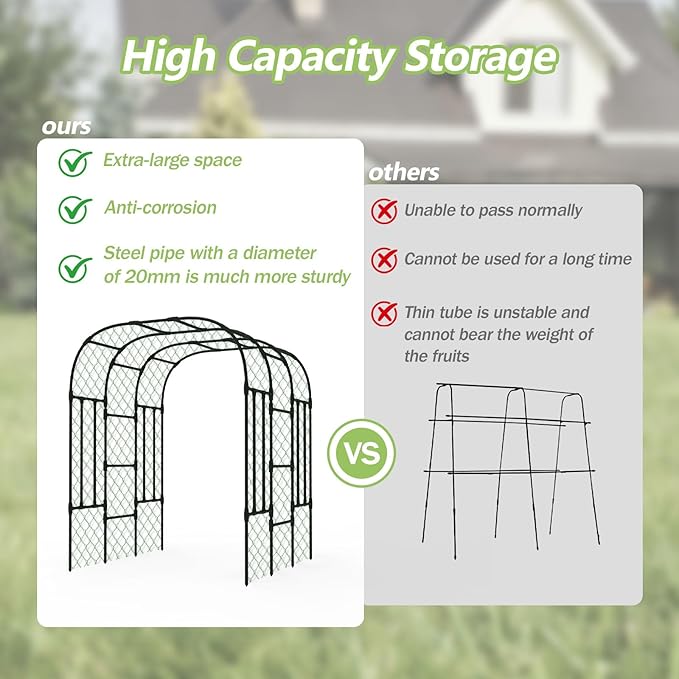 Trellis for Climbing Plants Outdoor - Size of The Grape Vine Trellis: 71 * 69 * 79 inch - Cucumber Trellis for Raised Bed Garden Trellis for Climbing Plants Cucumber Vegetable Tomato