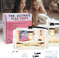 Flea Traps for Inside Your Home 2 Packs Flea Trap with Light for Indoor Bed Bug Flea Killer Pest Control Non Toxic &amp Harmless Friendly to Pets &amp Kids with 6 Sticky Refills and 6 Lightbulb
