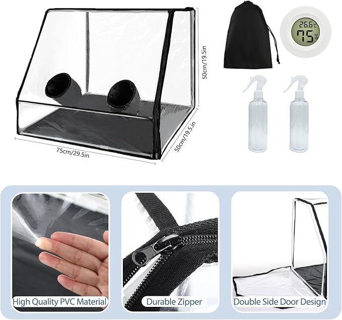 Still Air Box- 29.5x19.7x19.7 Inch Mushroom Grow TentStill Air Box Mycology with Tilted Surface for Wider ObservationSuitable for Small SpacesSmall-Scale Growers and Casual Home Projects