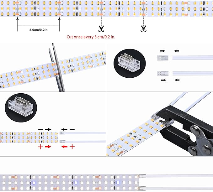 16.4FT LED Plant Grow Light 2100LEDs Full Spectrum Grow Lamp with High PPFD 24V 120W Cuttable Plants Growing Light Strip Flexible Self Adhesive for Seedlings Veg Flower