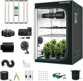 Mars Hydro 4x4 Smart Grow Tent Kit Complete System with WiFi-Integrated Controller 43480W FC-E4800 Dimmable Light 2646Pcs LED48x48x80 1680D High Reflective Mylar6inch Automatic Ventilation Kit