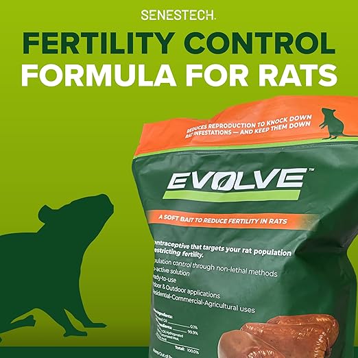 Evolve Rat Birth Control Soft Bait Sausages – 3 lbs | Scientifically Proven Rat Population Control | Not a Poison Long-Term Population Management (Packaging May Vary)