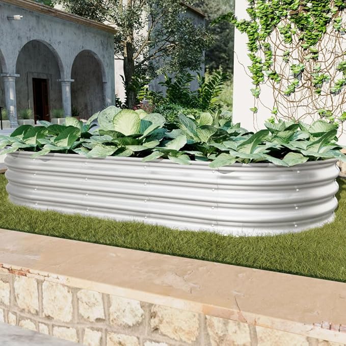 Heavy Duty Galvanized Steel Raised Garden Bed for Outdoor Vegetables Flowers and Herbs – Rust Resistant Durable &amp Easy to Assemble (1Pcs 6x3x1ft)