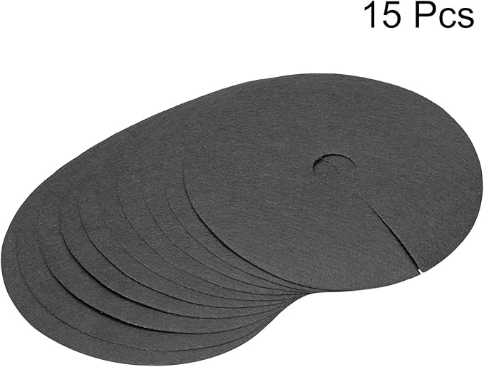 MECCANIXITY Tree Mulch Ring 10.6 Nonwoven Tree Protector Mat Plant Cover for Weed Control Round Weed Barrier Black 15 Pack