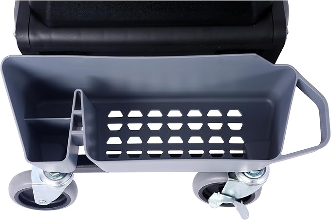 Heavy Duty Mechanic Stool with 330lbs Load Capability Garage Stool with Wheels Rolling Creeper with Soft Rubber Cushion Seating for Auto Repair and DIY Home Car Beauty Gray