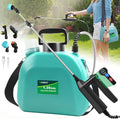 Battery Powered Sprayer 1.35 Gallon 2026 Electric Garden Sprayer with 3 Adjustable Speeds 4 Mist Nozzles Rechargeable Handle Retractable Wand with Adjustable Shoulder Strap for Weed Lawn(Green)