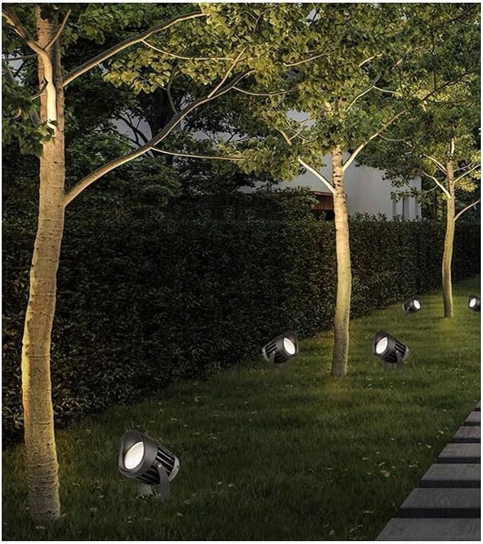 LED Flood Light - Outdoor Rotation Spotlight AC85-265V Spotlight Led Beam Light IP65 Waterproof Tree Lights Ground LED Landscape Lights for Building Garden Park(Blue7W)