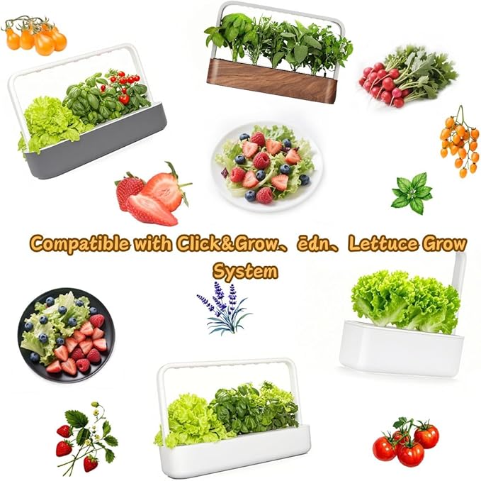 20pcs Grow Sponges Seedless Replacement Seed Pods Compatible with Click and Grow Smart Garden Refill Seed Starter pod for Hydroponics Growing System Supplies