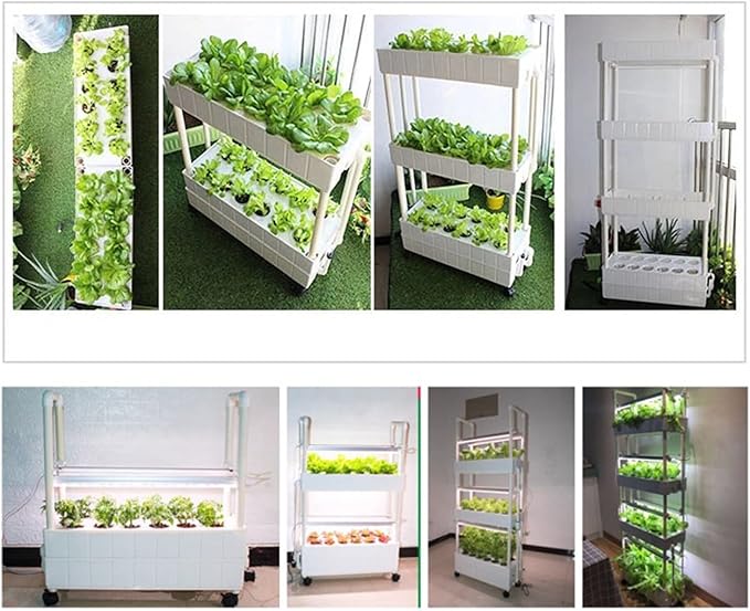 Hydroponic Equipment Hydroponics Growing System Indoor Smart Herb Vertical Garden Kit Automatic LED Grow Lights Planter 3 Layers 42 Plants Indoor Garden