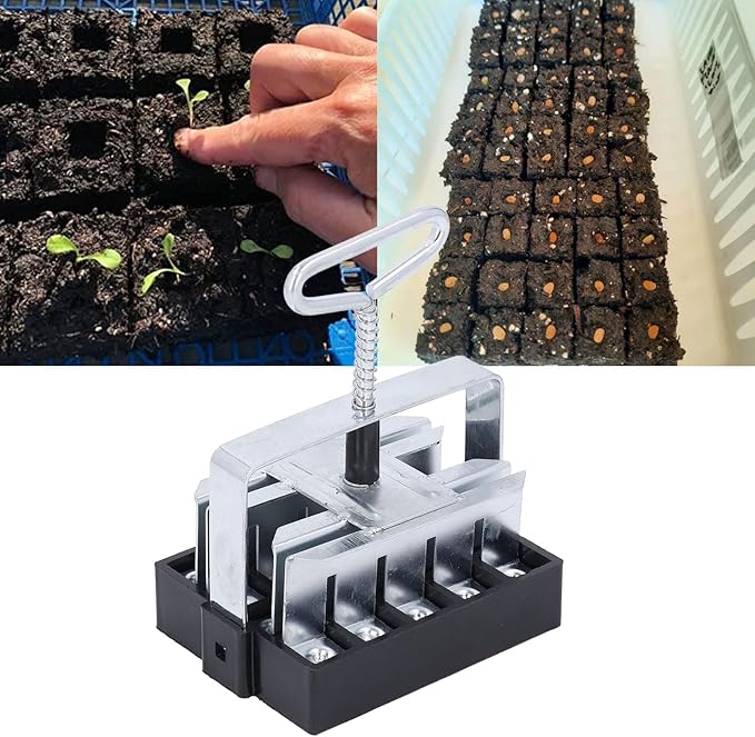 Mini Soil Block Maker Handheld Gardening Tool with Comfortable Grip for Easy Seed Starting