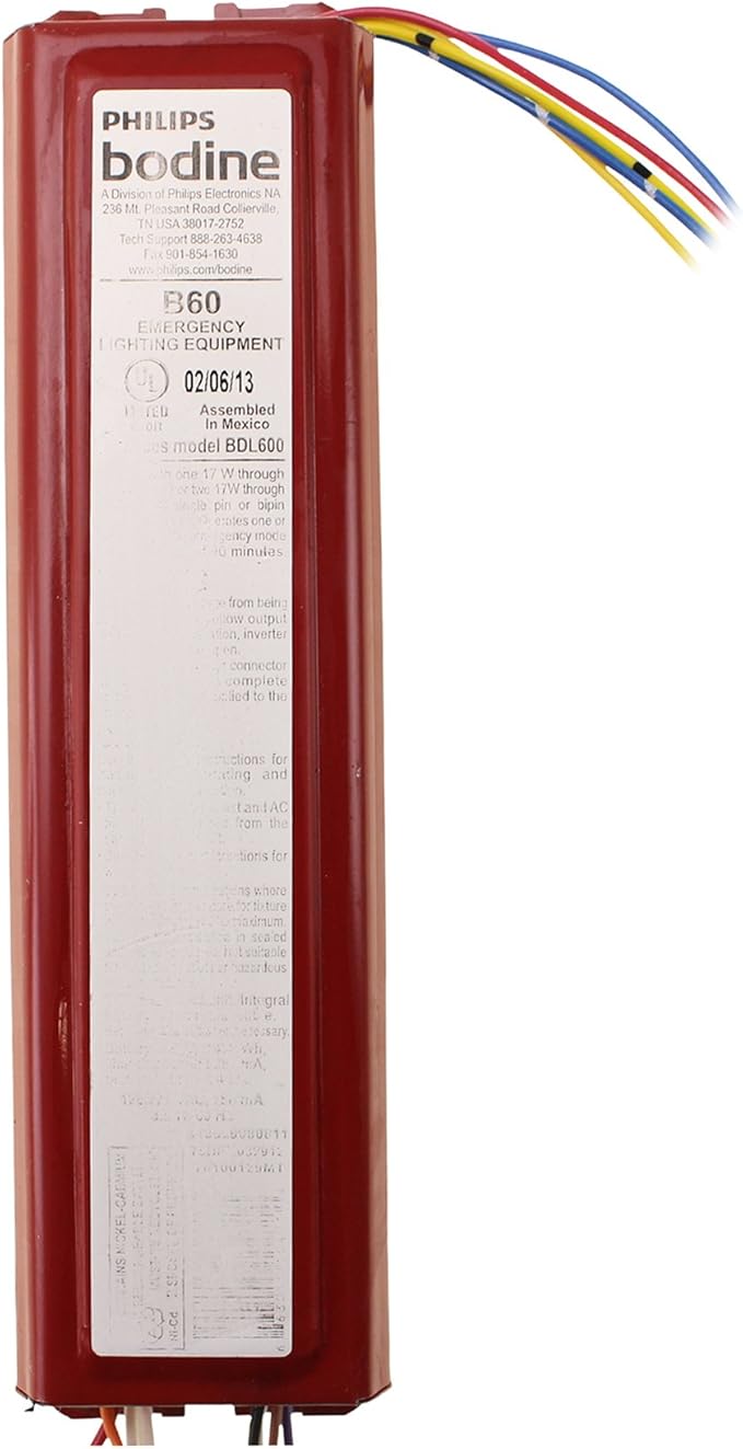 Bodine B60 - Emergency Backup Battery - 90 min. - Operates (1) 17-215 W 2ft. - 8ft. T8 T9 T10 or (2) T12 FL Lamp - 120/277 Volt