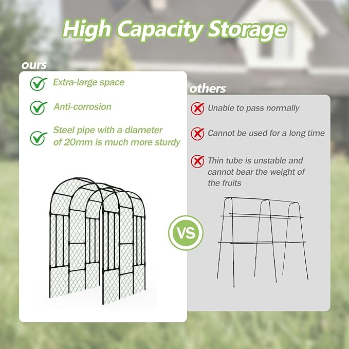 Trellis for Climbing Plants Outdoor - Cucumber Trellis for Raised Bed Size:71 * 47 * 79 inch Garden Trellis for Climbing Plants Cucumber Vegetable Tomato Flowers