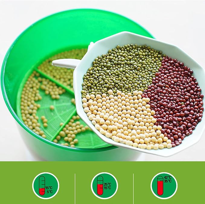 Bean Sprouts Machine Large Capacity Germination Kits Food Grade 360 Degrees Sprayer Widely Used Bean Sprouts Yoghurt Natto Grow Kit(110V U.S. Regulation)