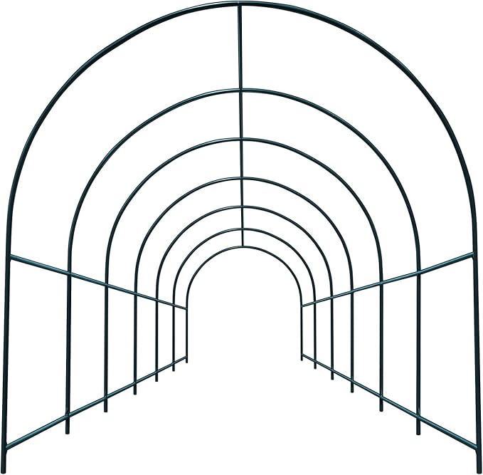 Strong Camel Greenhouse Replacement Frame for Larger Hot Garden House Support Arch Frame Climbing Plants/Flowers/Vegetables (19.6'x 7'x 7.2')