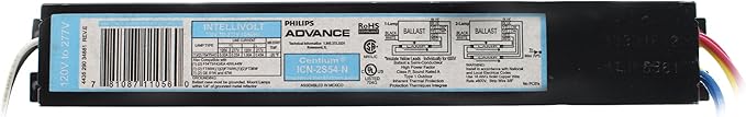 Advance ICN-2S54-N Centium Ballast 2-Lamp F54T5HO 54W T5HO 120/277V