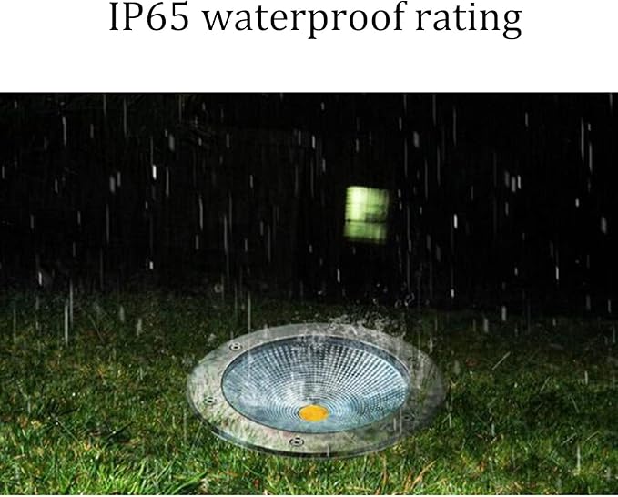 LED Underground Light 4 Pack Waterproof Spotlight IP65 Outdoor Landscape Lighting 5W 12V/24V/85-265V for Garden Stairs Holiday Decoration Driveway Pathway Lights (Blue Light 24V)