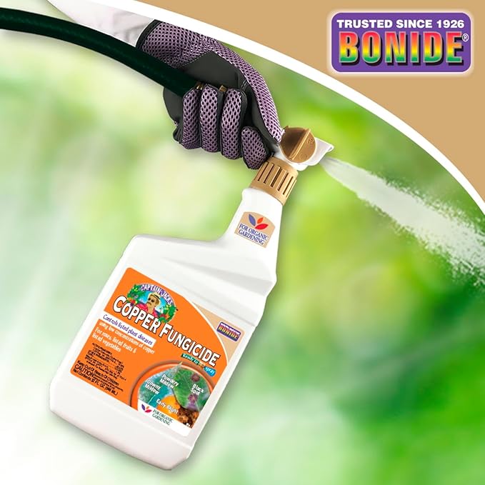 Bonide Captain Jack's Copper Fungicide 32 oz Ready-to-Spray Disease Control Solution for Organic Gardening Controls Leaf Curl
