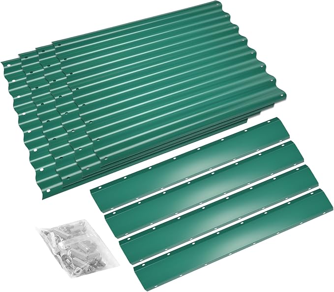 Land Guard 2×2×2 ft Galvanized Raised Garden Bed Kit Galvanized Planter Raised Garden Boxes Outdoor Large Metal Raised Garden Beds for Vegetables Green