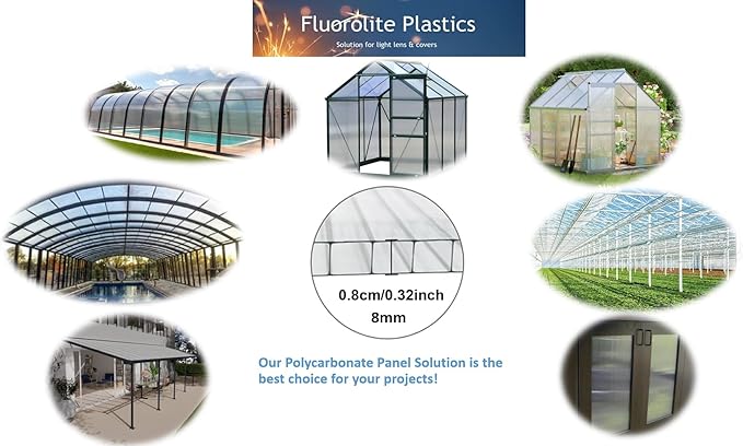 Multi-Wall or Twin Wall | Green House and Garden Panels | Thickness 6MM | 23.75 x 47.75 | Polycarbonate Panels Strong Impact and Shatterproof | Elevator Light Panels | Color: Clear