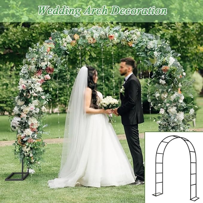 Garden Arch for Climbing Plants Outdoor Arch Trellis Garden Trellis Wedding Arches for Ceremony Christmas Birthday Party Baby Shower Decoration(W 80 x H 200 cm)