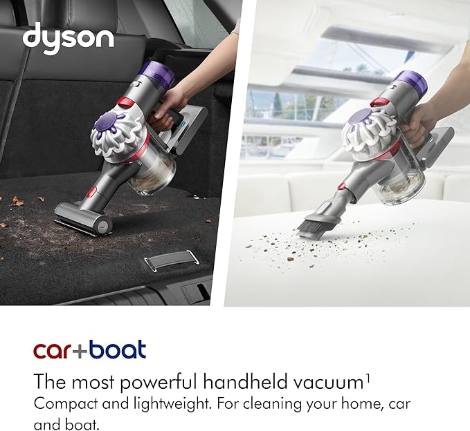 Dyson Car+Boat Handheld Vacuum Cordless and Lightweight Cleans Hard Surfaces and Upholstery 115AW 2 Power Modes Up to 50 Minutes²