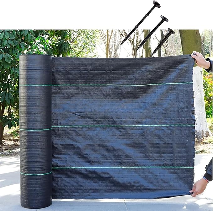 Weed Control Film Geotextile Landscape Fabric Weed Barrier Mat Weed Control Membrane High Permeability(1 * 200m)