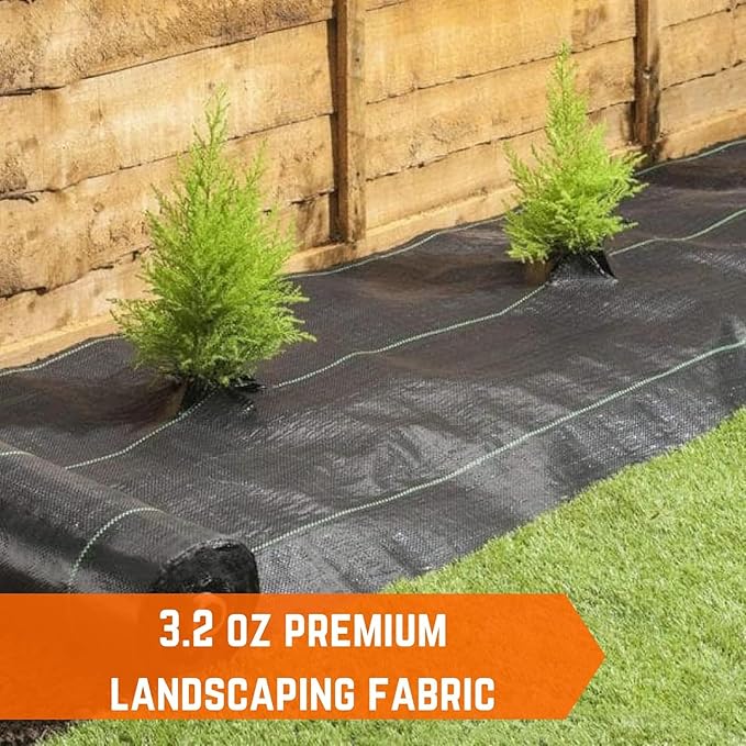 Vapor Barrier Supply -Woven Driveway Fabric 3.2oz - Commercial Landscape Fabric Drainage Fabric Underlayment Fabric Fabric Under Gravel Premium Landscape Fabric Heavy Duty (3.2oz - 3' x 300')